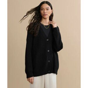JENNI KAYNE Cashmere Cocoon Cardigan Black Size XS NWT